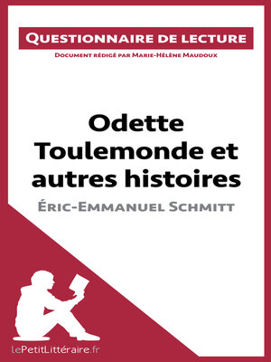 cover image of Odette Toulemonde et autres histoires d'Éric-Emmanuel Schmitt